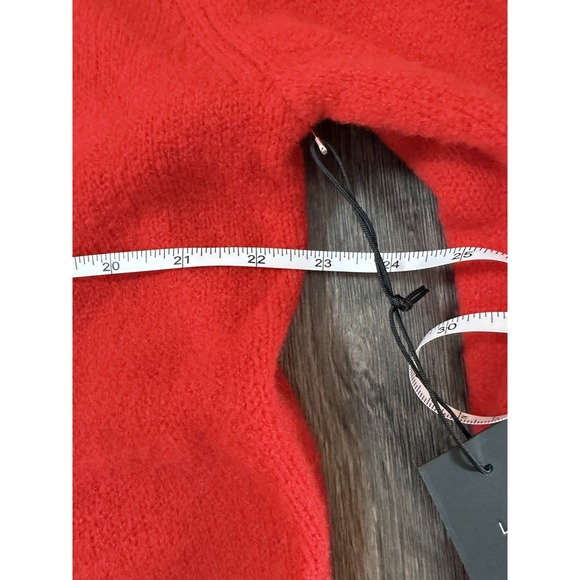 Rachel Zoe Womans Wool Blend Cowl Neck Sweater SZ Small Red Cozy Oversize Warm - Picture 3 of 3